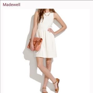 White cotton/ stretch Madewell dress